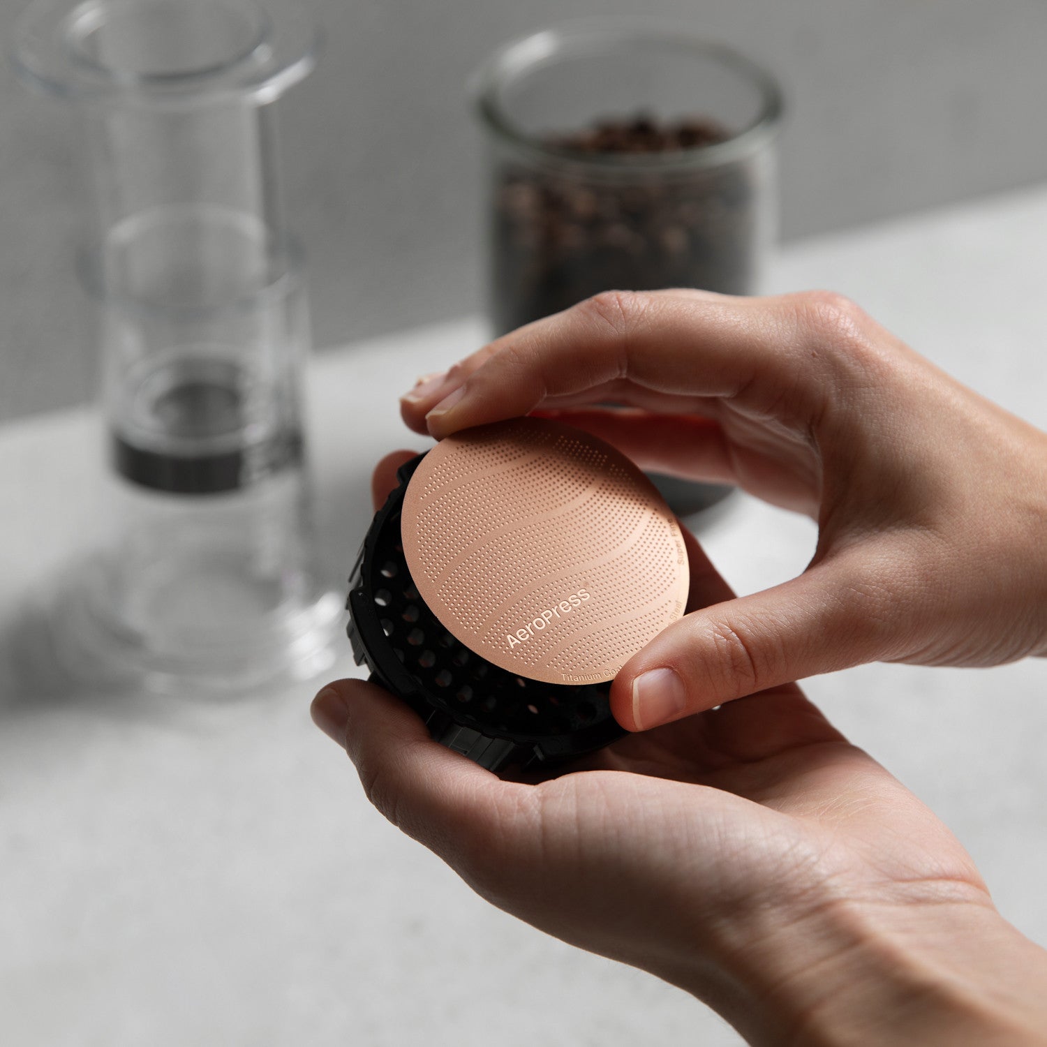 Aeropress Goldtone metal filter